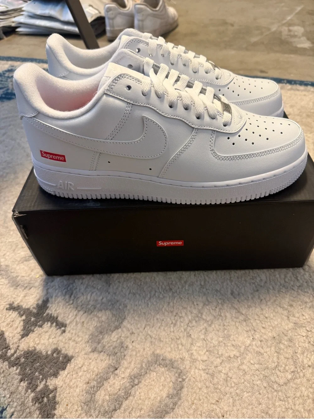 All White Nike x Supreme Air Force 1
